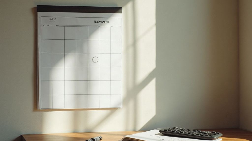 Calendrier et calcul d’un loyer au prorata